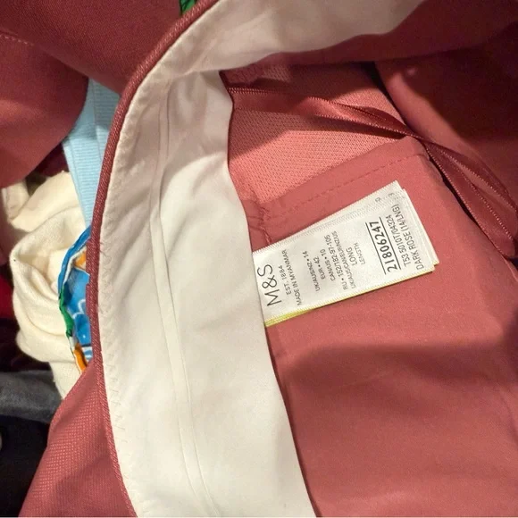 RARE M&S Pink Suit Pants ASO Kate Middleton - Picture 5 of 5